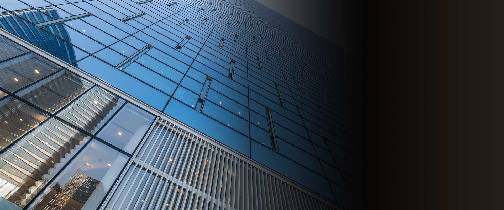 Modern architectural glass facade system by Pride Windoor Systems