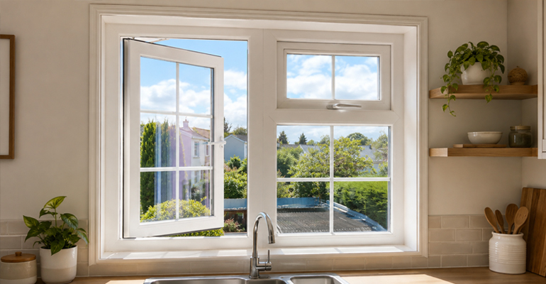 Customized combination uPVC window solution by Pride Windoor Systems
