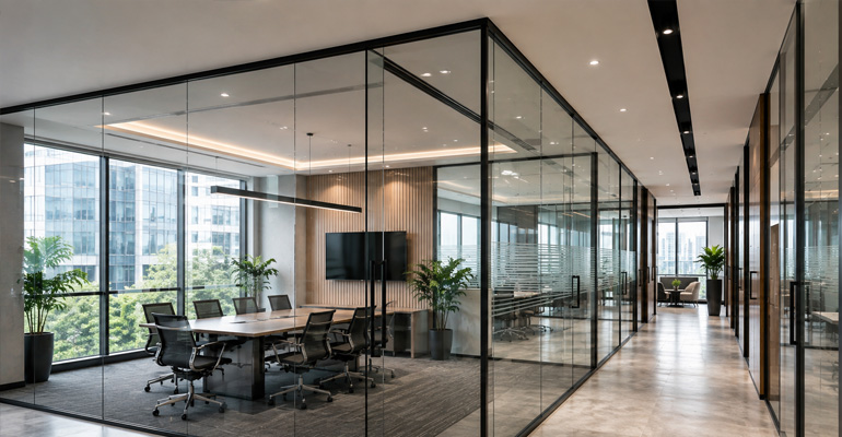 Architectural glass facade for residential & commercial building by Pride Windoor Systems